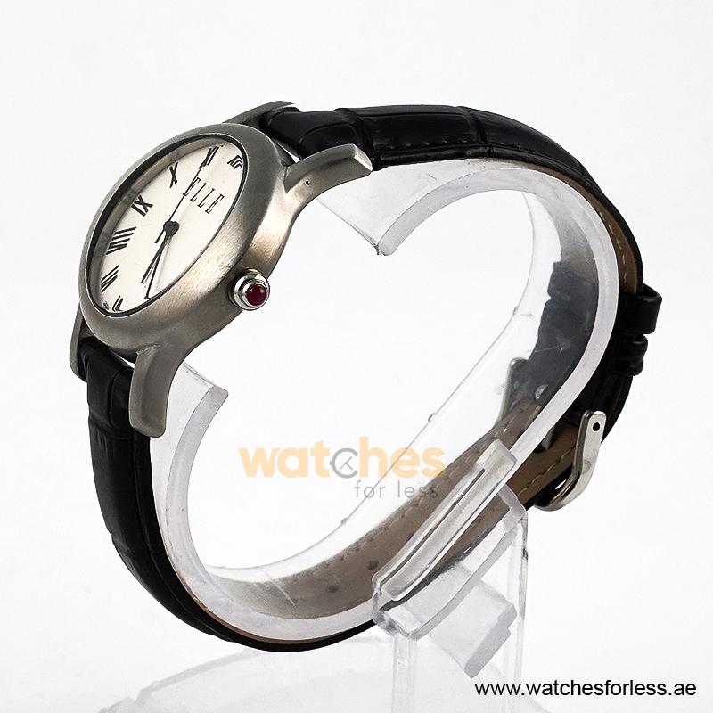 Elle Women’s Quartz Black Leather Strap White Dial 38mm Watch EL20030S03N/3 (Shelf Leftover) - Image 2