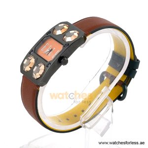 Alternative view of Elle Women’s Quartz Brown Leather Strap Peach Dial 28mm Watch EL20072S03C/1 (Shelf Leftover)