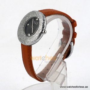 Alternative view of Elle Women’s Quartz Camel Brown Leather Strap Black Dial 36mm Watch EL30042S02K/1 (Shelf Leftover)