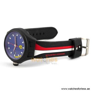 Ferrari Men’s Quartz Black Silicone Strap Blue Dial 44mm Watch 830011/1 (Shelf Leftover) - Image 3