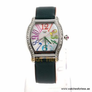 Juicy Couture Women’s Quartz Green Leather Strap Mother Of Pearl Dial 36mm Watch 1901086 (Shelf Leftover)