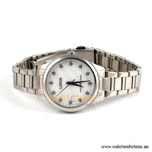 Alternative view of Lorus By Seiko Women’s Quartz Silver Stainless Steel Chain Mother Of Pearl Dial 30mm Watch RRS85VX9 (Shelf Leftover)