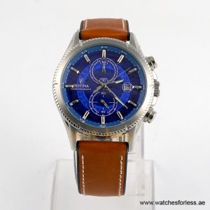 Festina Men’s Quartz Brown Hybrid Strap Blue Dial 43mm Watch F20269/1 (Shelf Leftover)