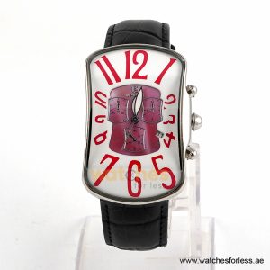 Re-Long Women’s Quartz Black Leather Strap Multi Color Dial 33mm Watch RE16312 (Shelf Leftover)