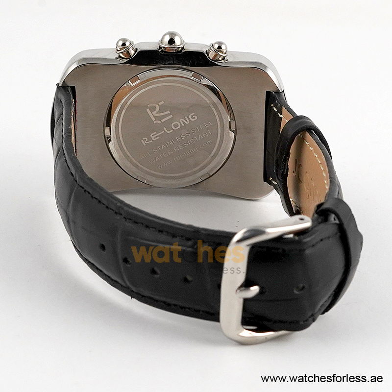 Re-Long Women’s Quartz Black Leather Strap Multi Color Dial 33mm Watch RE16312 (Shelf Leftover) - Image 3