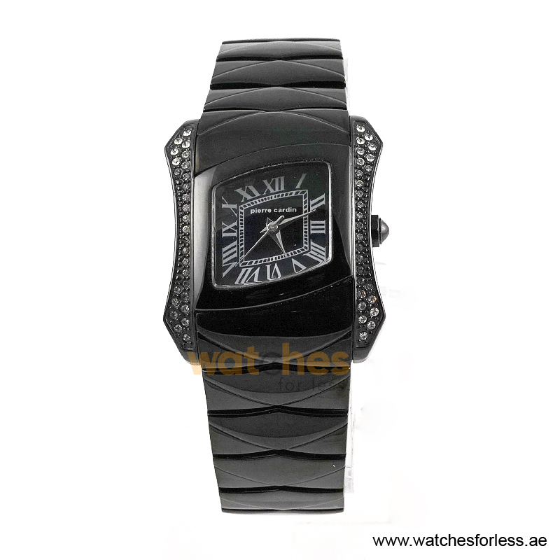 Pierre Cardin Women’s Swiss Made Black Stainless Steel Black Dial 34mm Watch PC102132 (Shelf Leftover)