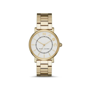 Marc Jacobs Women’s Roxy Gold-Tone Stainless Steel White Satin Dial Quartz 36mm Watch MJ3522