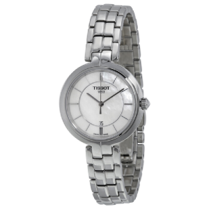 Tissot Women’s Quartz Swiss Made Silver Stainless Steel Black White Of Pearl Dial 26mm Watch T094.210.11.111.00