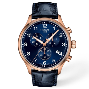 TISSOT Men’s Quartz Swiss Made Blue Leather Strap Blue Dial 45mm Watch T116.617.36.042.00