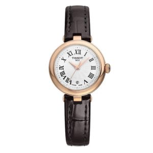 Tissot Women’s Quartz Swiss Made Brown Leather Strap White Dial 26mm Watch T126.010.36.013.00 (Shelf Leftover)