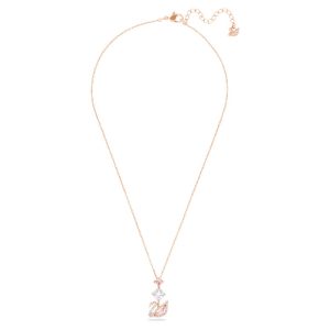 Alternative view of Swarovski Women’s Dazzling Swan Pink Y Necklace Rose Gold Plated 5473024