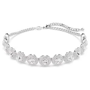 Swarovski Una Angelic Women’s Crystal Choker Rhodium Plated Necklace 5733194