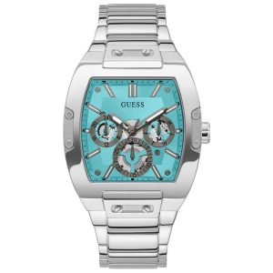 Guess Men’s Quartz Silver Stainless Steel Blue Dial 42mm Watch GW0456G4 (Shelf Leftover)