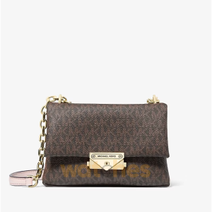Michael Kors Cece Small Logo Shoulder Bag In Signature Coated Canvas For Women’s – Brown (Size: W:7.25″ H:5″ D:3.75″) 35F2G0EC5B/2