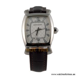 Pierre Cardin Men’s Quartz Dark Brown Leather Strap White Dial 36mm Watch PC10028/W8 (Shelf Leftover)
