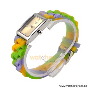 Alternative view of Elle Women’s Quartz Multicolor Silicone Strap Beige Dial 26mm Watch EL20026S02C/2 (Shelf Leftover)