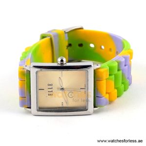 Elle Women’s Quartz Multicolor Silicone Strap Beige Dial 26mm Watch EL20026S02C/2 (Shelf Leftover) - Image 3