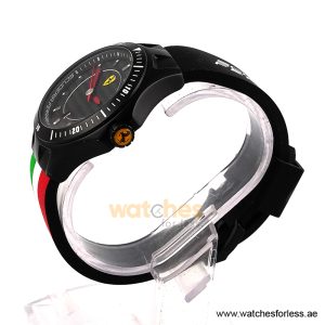 Alternative view of Ferrari Men’s Quartz Black Silicone Strap Black Dial 44mm Watch 830080/2 (Shelf Leftover)