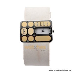 Elle Women’s Quartz White Leather Strap White Dial 39mm Watch EL20073S03C/2 (Shelf Leftover)