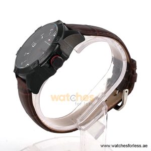 Alternative view of Tommy Hilfiger Men’s Quartz Brown Leather Strap Black Dial 45mm Watch 1790785/2 (Shelf Leftover)