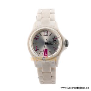 Elle Women’s Quartz White Plastic Strap White Dial 39mm Watch LE50001P01 (Shelf Leftover)