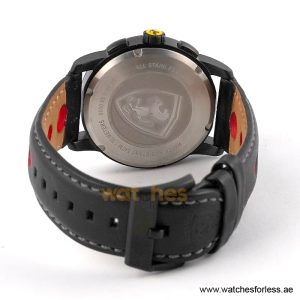 Ferrari Men’s Quartz Black Leather Strap Black Dial 44mm Watch 0830059 (Shelf Leftover) - Image 3