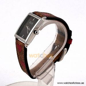 Alternative view of Elle Women’s Quartz Multicolor Leather Strap Black Mother Of Pearl Dial 26mm Watch EL20026S03C/2 (Shelf Leftover)