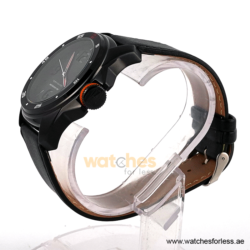 Tommy Hilfiger Men’s Quartz Black Leather Strap Black Dial 46mm Watch 1790708/1 (Shelf Leftover) - Image 2