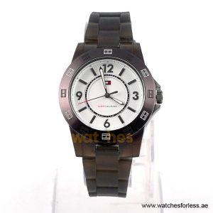 Tommy Hilfiger Women’s Quartz Grey Silicone Strap White Dial 38mm Watch 1781075/1 (Shelf Leftover)