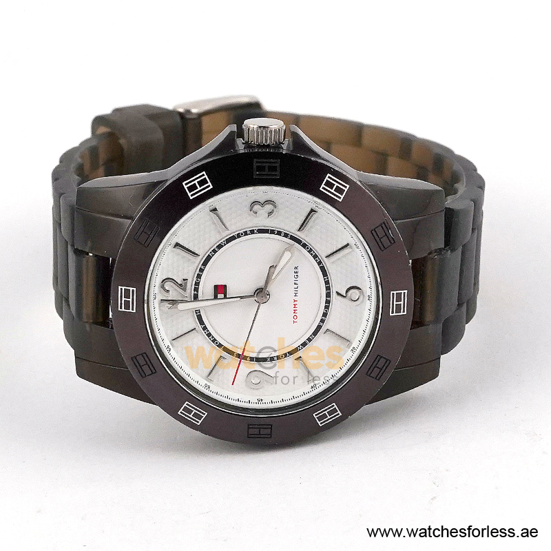 Tommy Hilfiger Women’s Quartz Grey Silicone Strap White Dial 38mm Watch 1781075/1 (Shelf Leftover) - Image 3