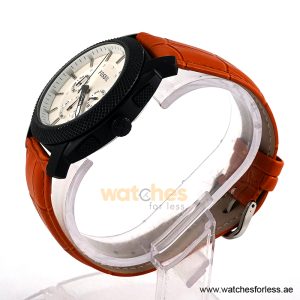 Alternative view of Fossil Men’s Quartz Camel Brown Leather Strap White Dial 45mm Watch FS4552/6 (Shelf Leftover)