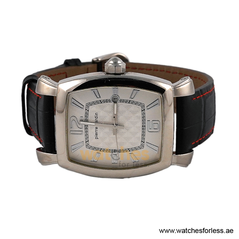 Pierre Cardin Men’s Quartz Black Leather Strap White Dial 36mm Watch PC10028/W7 (Shelf Leftover) - Image 4