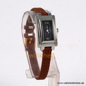 Hugo Boss Women’s Quartz Brown Leather Strap Black Dial 18mm Watch 1502094/1 (Shelf Leftover)