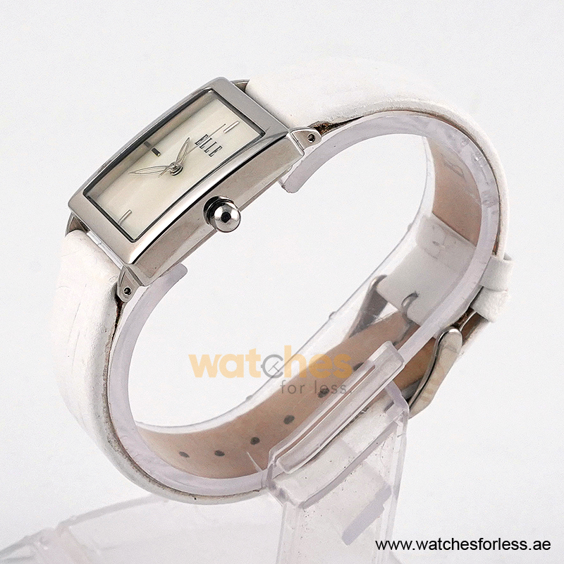 Elle Women’s Quartz White Leather Strap Mother Of Pearl Dial 26mm Watch EL20026S01C/2 (Shelf Leftover) - Image 2