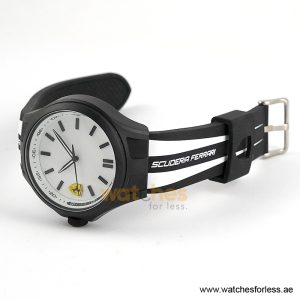 Alternative view of Ferrari Men’s Quartz Black Silicone Strap White Dial 44mm Watch 830326 (Shelf Leftover)