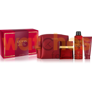 GUESS SEDUCTIVE HOMME RED MEN EDT 100ML+ B/M 226ML+ S/G 100ML + POUCH GIFT SET (WFL Ref GS1173)