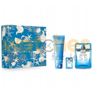 Versace Man Eau Fraiche EDT 3-Piece Set for Men EDT 100ML+S/G150ML +5ML Gift Set (WFL Ref GS1236)
