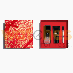 CAROLINA HERRERA 212 VIP BLACK MEN EDP 100ML+10ML+S/G100ML GIFT SET (WFL Ref GS1110)