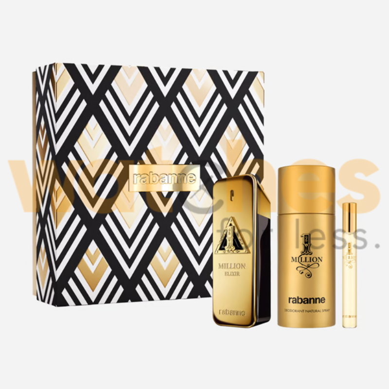 PACO RABANNE 1 MILLION ELIXIR MEN PARFUM INTENSE 100ML+ EDT 10ML+DEO SPRAY 150ML GIFT SET (WFL Ref GS1214)