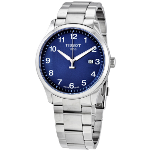 TISSOT Men’s Quartz Swiss Made Silver Stainless Steel Blue Dial 42mm Watch T116.410.11.047.00