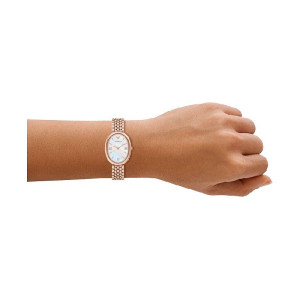 Emporio Armani Women’s Quartz Rose Gold Stainless Steel Mother of Pearl Oval 34mm Watch AR11775 - Image 3