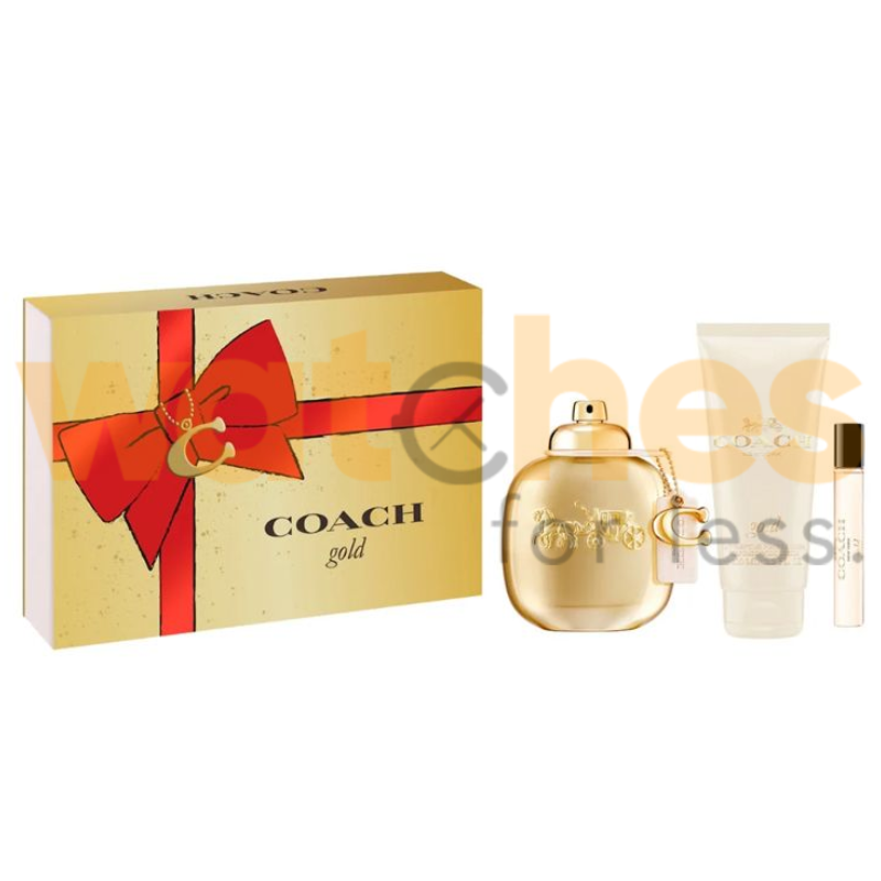 COACH GOLD WOMEN EDP 90ML+EDP 7.5ML+B/L100ML GIFT SET (WFL Ref GS1126)