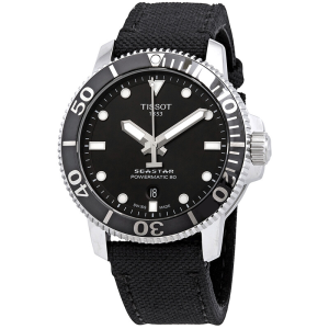 TISSOT Men’s Swiss Made Powermatic Black Fabric Strap Black Dial 43mm Watch T120.407.17.051.00