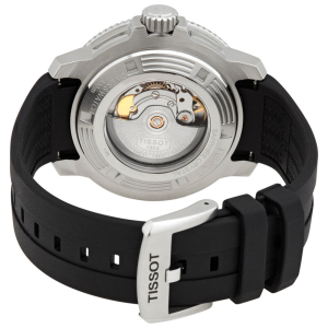 Alternative view of TISSOT Men’s Automatic Swiss Made Black Silicone Strap Black Dial 46mm Watch T120.607.17.441.00