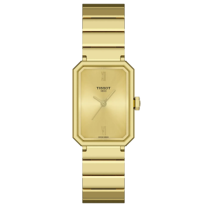Tissot Women’s Quartz Swiss Made Gold Stainless Steel Champagne Dial 22mm Watch T160.110.33.023.00