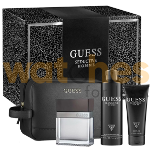 GUESS SEDUCTIVE MEN EDT 100ML +SG 100ML+ B/S 226ML+ POUCH GIFT SET (WFL Ref GS1171)