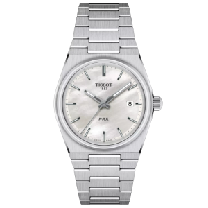TISSOT PRX Women’s Quartz Swiss Made Stainless Steel White Mother of Pearl Dial 35mm Watch T137.210.11.111.00