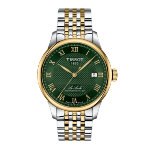 TISSOT Men’s Swiss Made Powermatic Two-Tone Stainless Steel Green Dial 39mm Watch T006.407.22.093.00