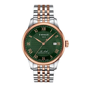 TISSOT Men’s Swiss Made Powermatic Two-Tone Stainless Steel Green Dial 39mm Watch T006.407.22.093.01