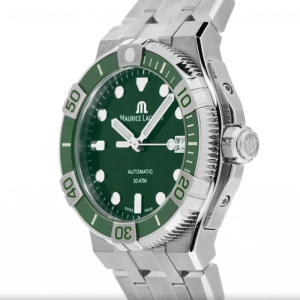 Maurice Lacroix AIKON Venturer Men’s Automatic Silver Stainless Steel Strap Green Dial 38mm Watch AI6057-SSL52-630-1 - Image 3